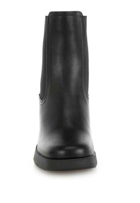 Scuala Faux Leather Chelsea Boots