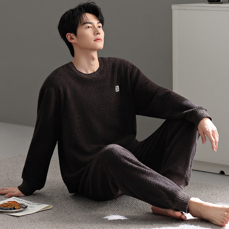 Winter pajamas men's pullover can be worn as outerwear home clothes eprolo