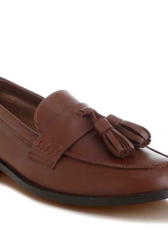 Yelena Real Leather Tassel Loafers