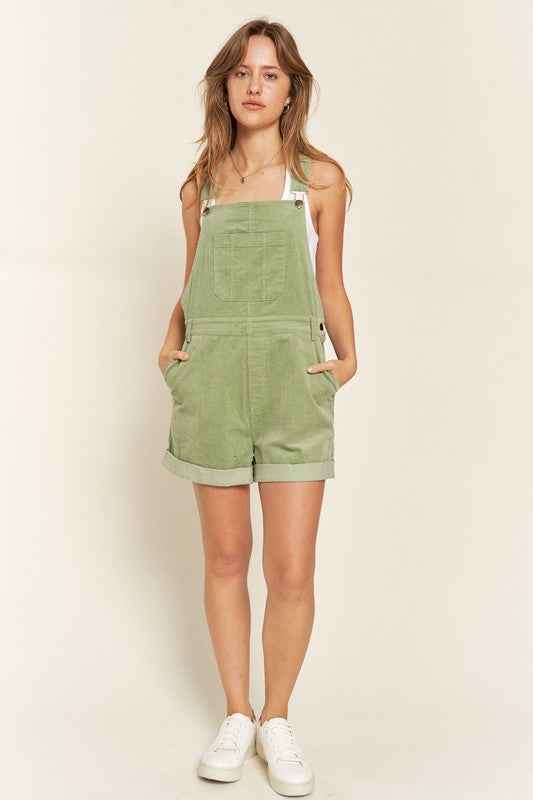 Corduroy Adjustable Shoulder Straps Overall PLUS