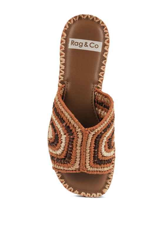 Kivah Handwoven Raffia Slip-On Flats