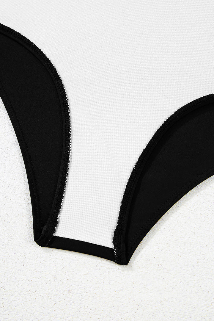 Black Leopard 2-tone Crossed Cutout Backless Monokini Dear-Lover Dropshipping