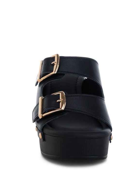 Kenna Dual Buckle Strap Sandals