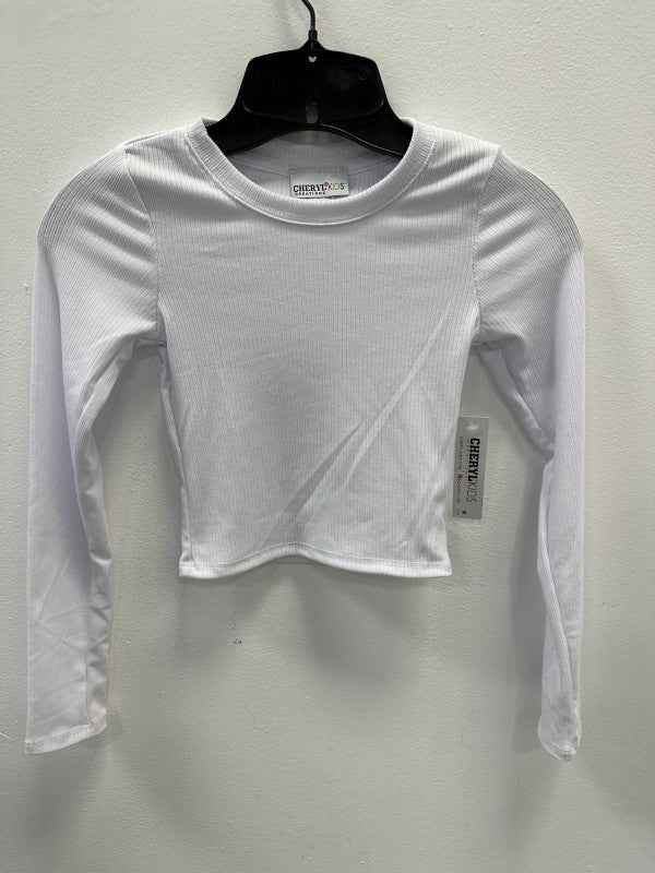 Girls Lily Long Sleeve Ribbed Crop Top