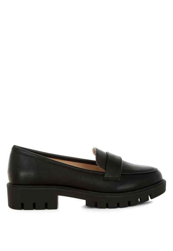 Peridot Faux Leather Chunky Loafers