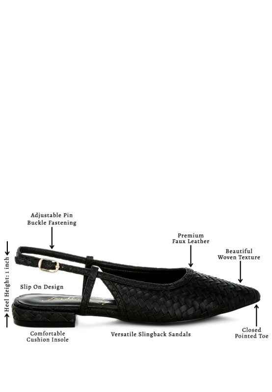 Kurina Woven Slingback Sandals