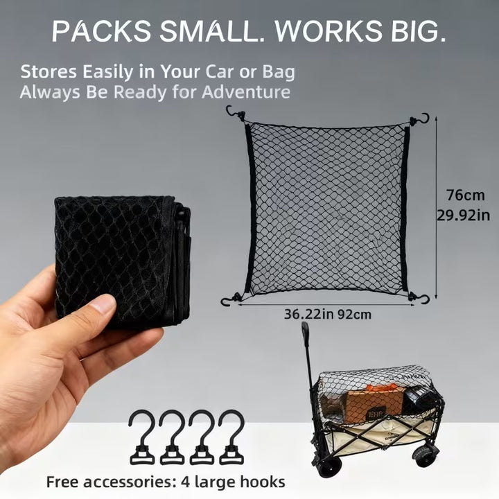 Multi-functional Trolley Net, Trolley Cargo Net, Trolley Parts Net, Durable Nylon Net, Suitable for Garden Carts, Folding Trolleys And Handcarts. 1pc Multi-functional Trolley Net, Trolley Cargo Net, Garden Cart Accessories Cargo Net. Happi Mart Ch