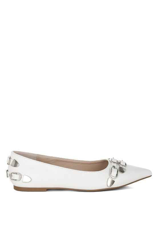 Golini Belt Buckle Detail Ballerinas