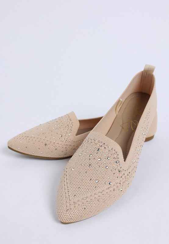 Abedi Rhinestone Embellished Pull Tab Loafers