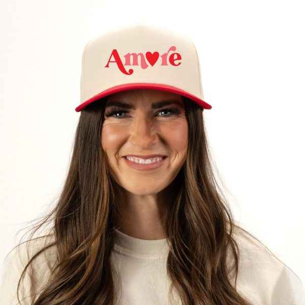 Amore Heart Canvas Trucker Hat