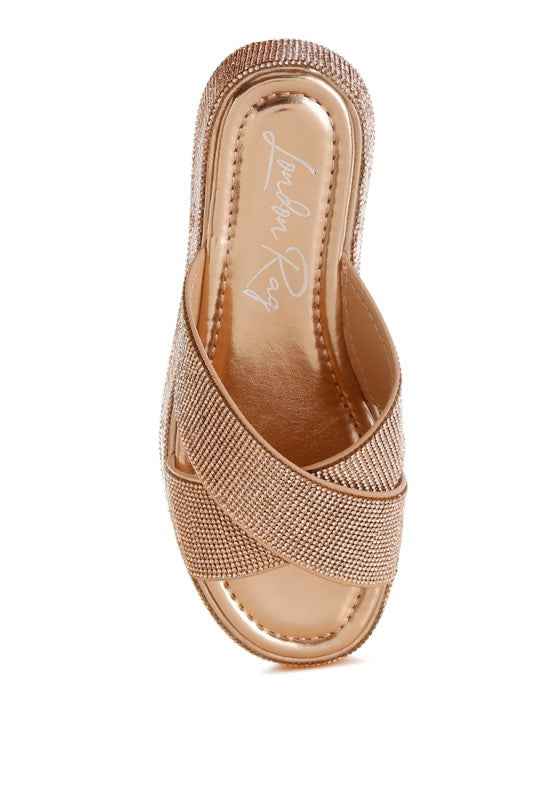 Adena Rhinestone Embellished Flatforms