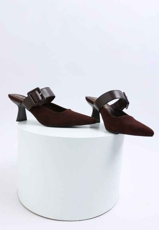 Onagra Microfiber Pointy Slip-On Mules