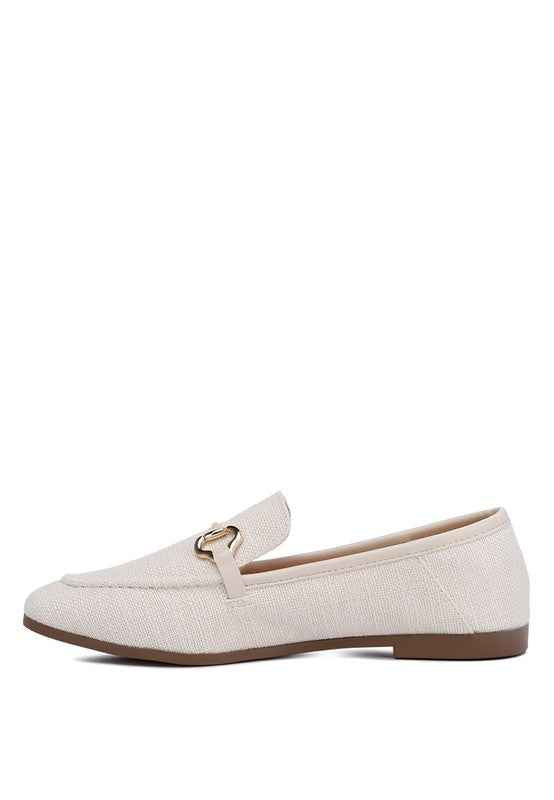 Bexley Horsebit Embellished Canvas Loafers