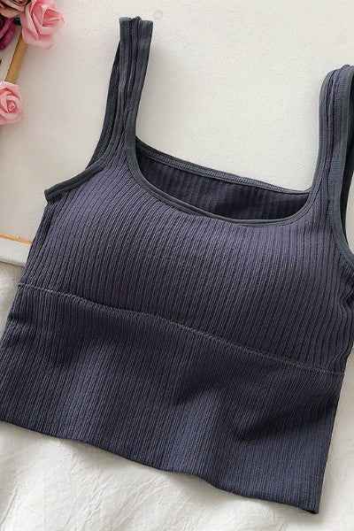 Rib knit cropped tank