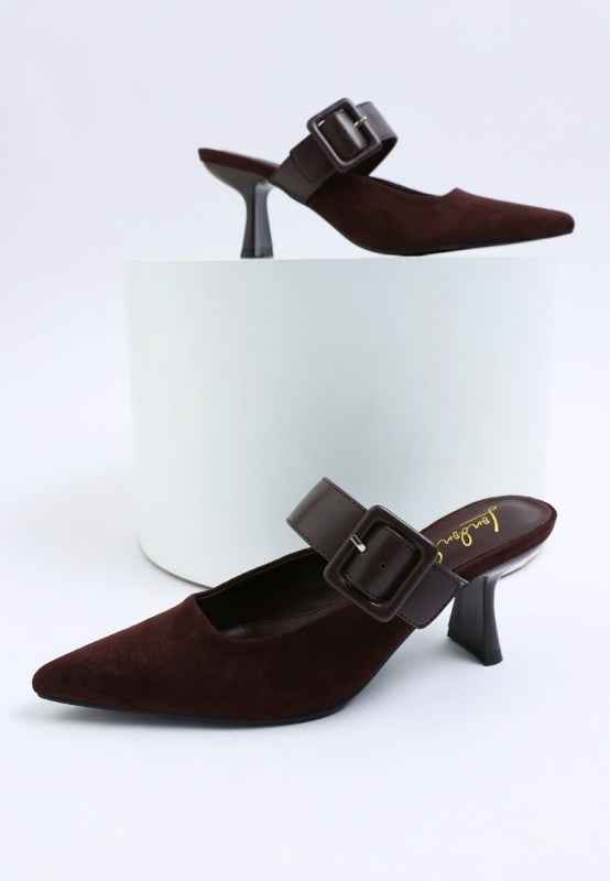 Onagra Microfiber Pointy Slip-On Mules