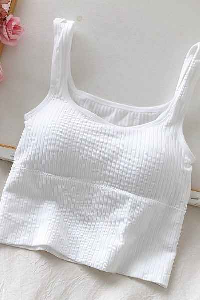 Rib knit cropped tank