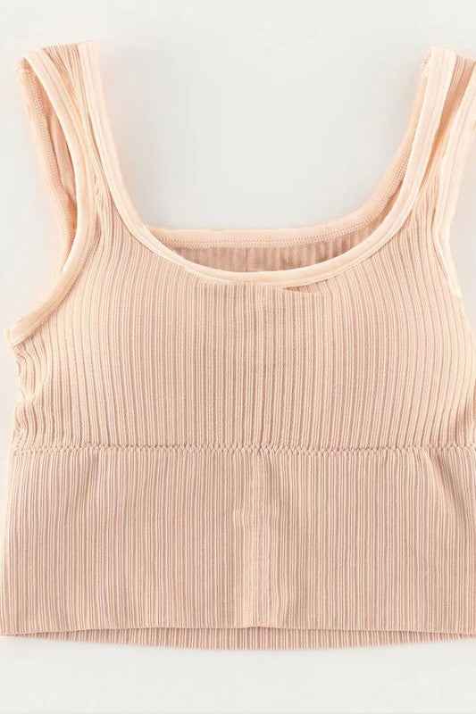 Rib knit cropped tank