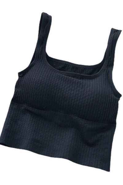 Rib knit cropped tank