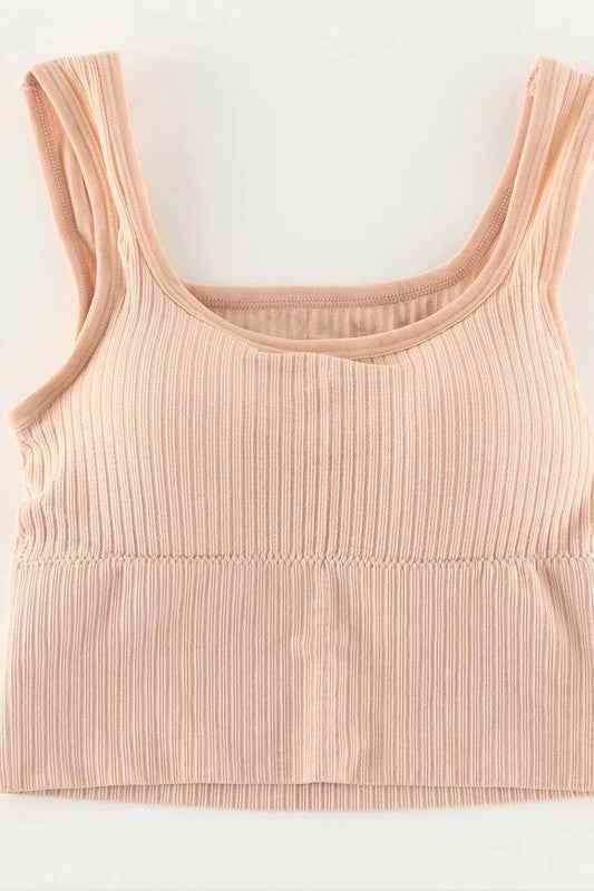 Rib knit cropped tank