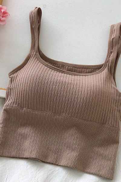 Rib knit cropped tank