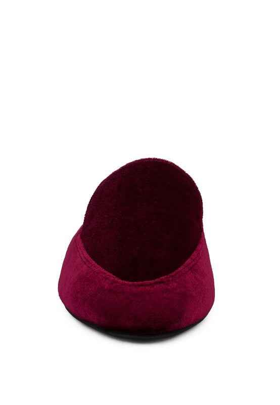 BATISTE Velvet Handcrafted Mules