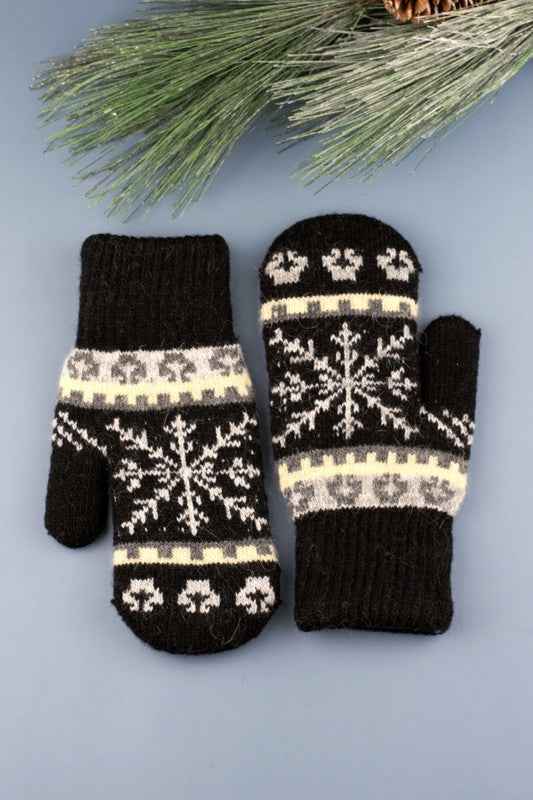Nordic Snowflake  Mittens