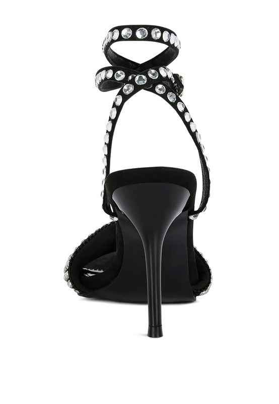ZURIN High Heeled Diamante Sandals