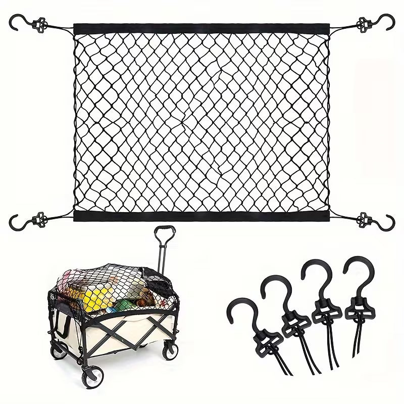 Multi-functional Trolley Net, Trolley Cargo Net, Trolley Parts Net, Durable Nylon Net, Suitable for Garden Carts, Folding Trolleys And Handcarts. 1pc Multi-functional Trolley Net, Trolley Cargo Net, Garden Cart Accessories Cargo Net. Happi Mart Ch