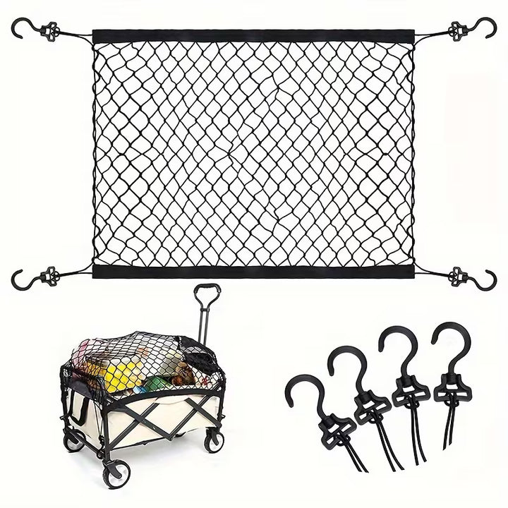 Multi-functional Trolley Net, Trolley Cargo Net, Trolley Parts Net, Durable Nylon Net, Suitable for Garden Carts, Folding Trolleys And Handcarts. 1pc Multi-functional Trolley Net, Trolley Cargo Net, Garden Cart Accessories Cargo Net. Happi Mart Ch