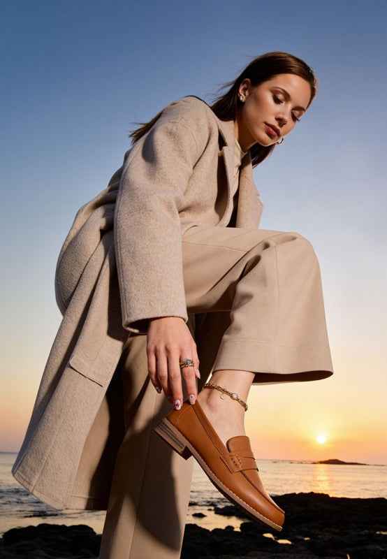 Reiga Low Block Heel Loafers