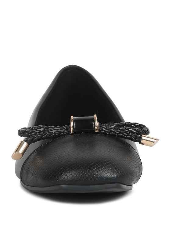 MOI Metallic Embellished Flat Ballerinas