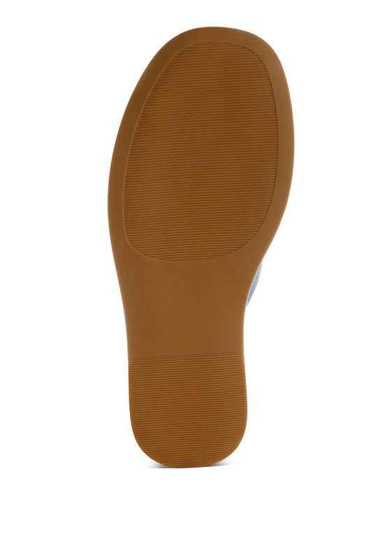 Karbi Denim Flatform Slip Ons