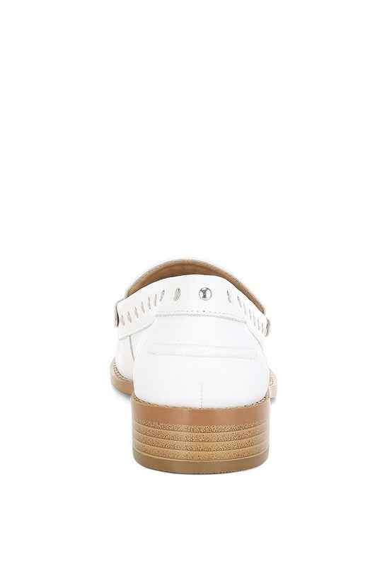 Oglavia Studs Embellished Leather Loafers