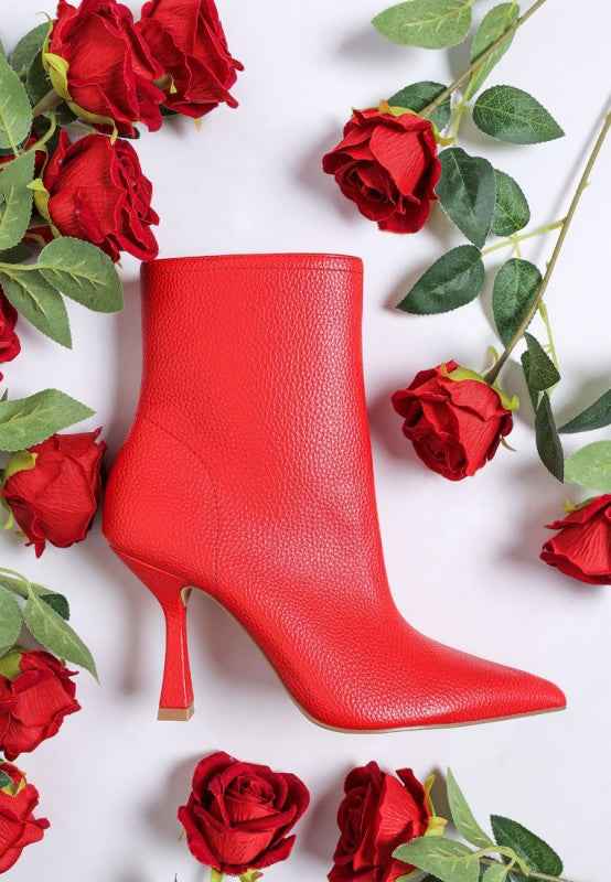 Farnak Pleather Spool Heel Boots