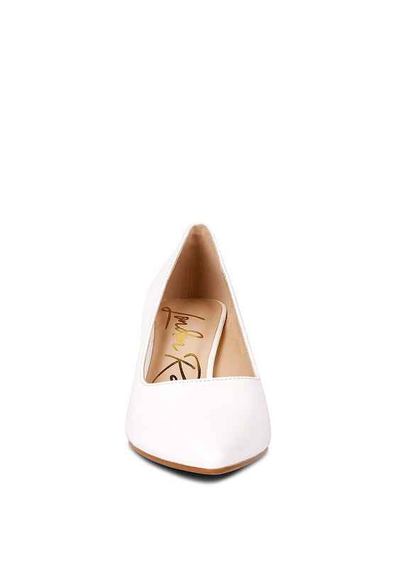 Zaila Metallic Accent Block Heel Pumps