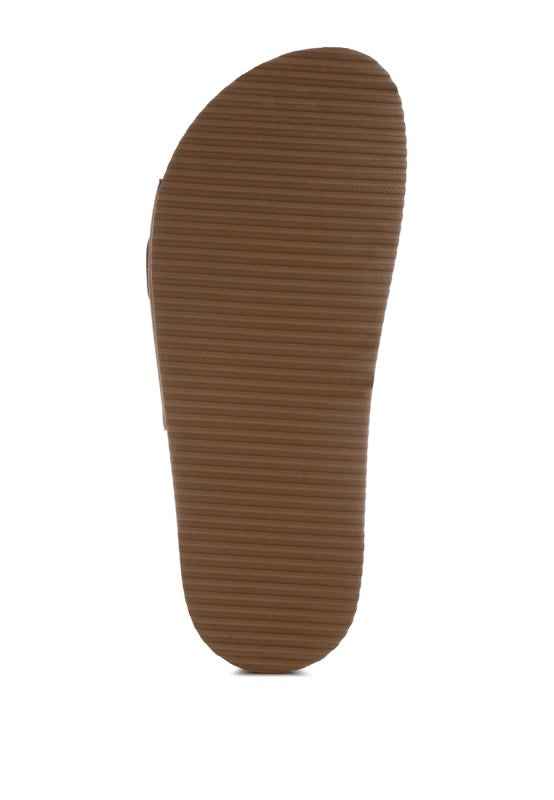 Aranda Buckled Slide-On Sandals
