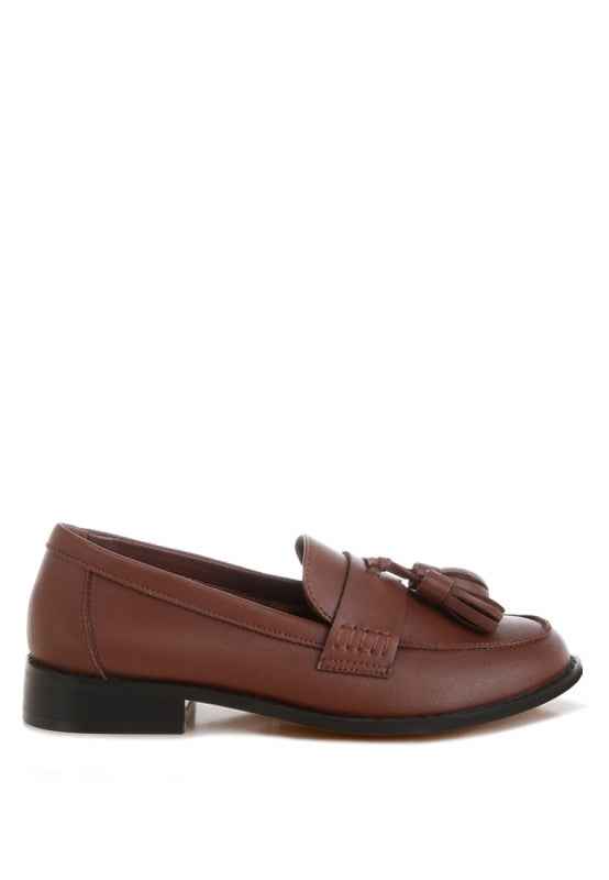 Yelena Real Leather Tassel Loafers