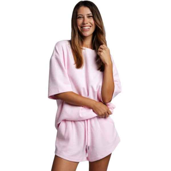PREORDER PINK Aqualux Lounge Set – Top & Shorts -