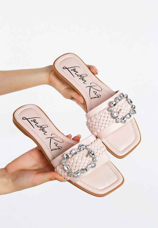 Hazbin Diamante Flat Sandals
