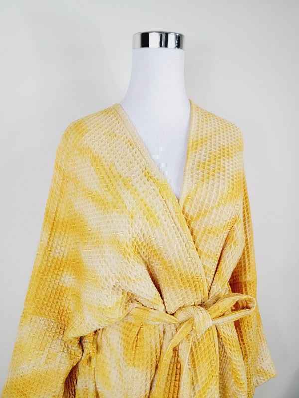 Unisex Cotton Waffle Robe, Honeycomb Weave Bath, B