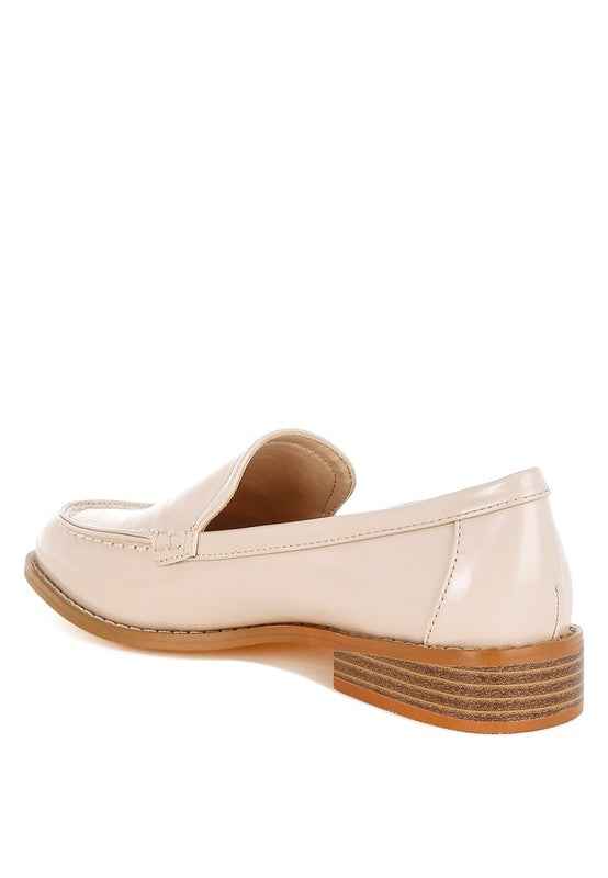 Corleone Pleather Stacked Heel Loafers