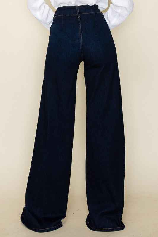 Wide leg, denim pants,  jeans, western