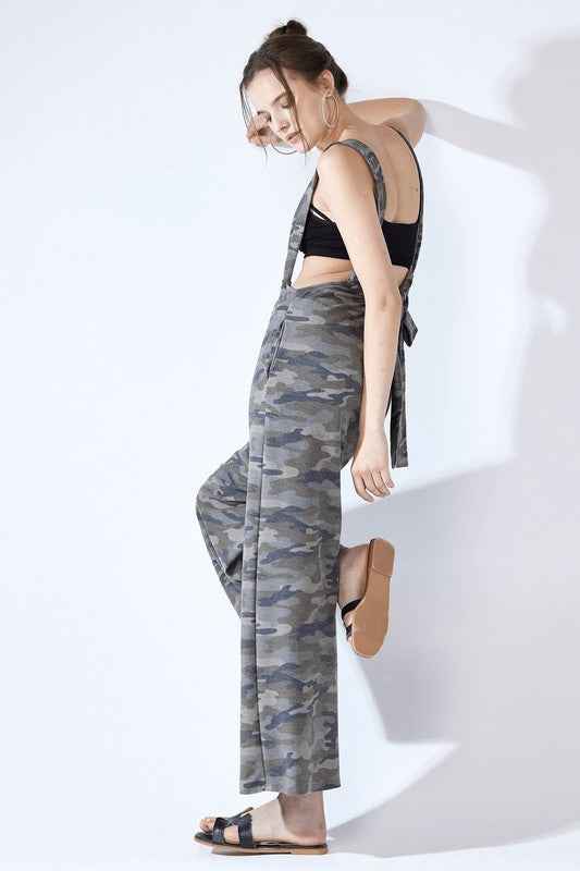 PLUS Adjustable Strap Suspender Camouflage Pants