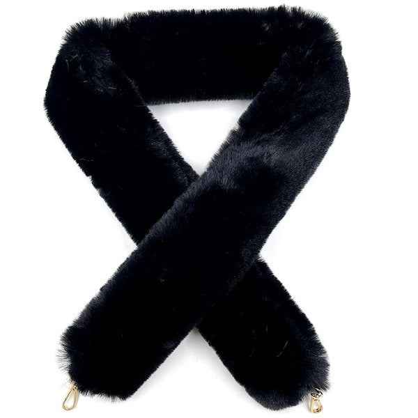 Luxurious Solid Mink Feel Fur Bag Shoulder Strap