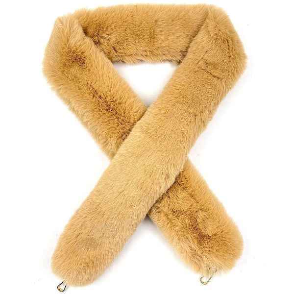 Luxurious Solid Mink Feel Fur Bag Shoulder Strap