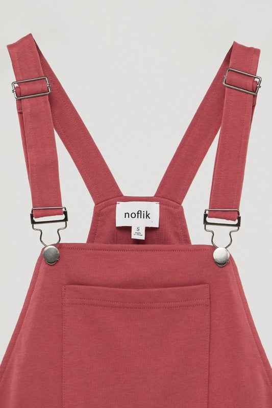 Stroll Adjustable Strap Pocketed Overall Romper