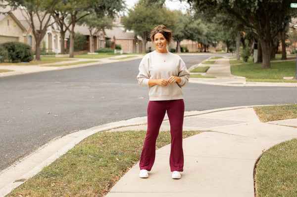 The Maeve Maroon Bootcut Leggings Round 2