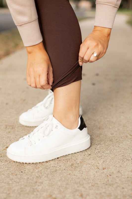 Belle Brown FLEECE Full Length Leggings