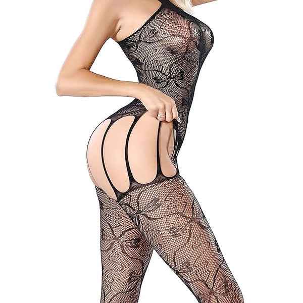 Sparkling Rhinestone Sexy Bodystocking Lingerie