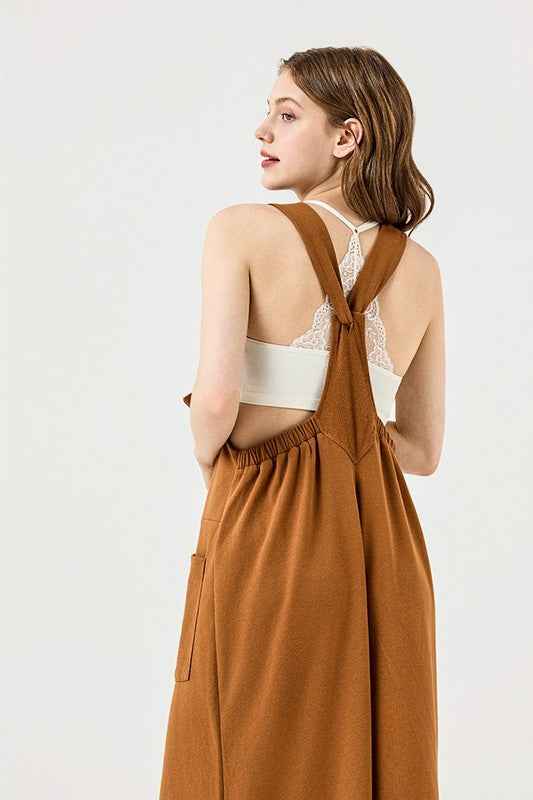 Adjustable Straps Overall Front pocket Jumpsuit